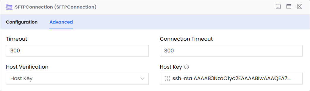 SFTP Advanced Configuration